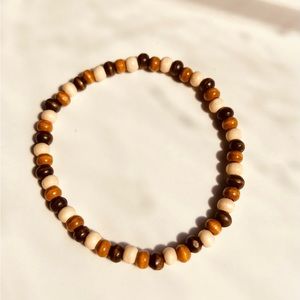 Wooden bead bracelet